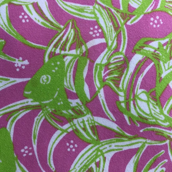 Lilly Pulitzer Pink & Green Fish Print Polo Dress - Picture 6 of 6